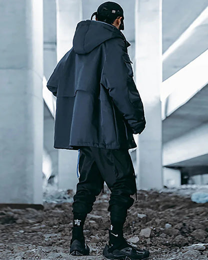 Vibrant Cyberpunk Hooded Jacket - cyberpunk jacket - Stylish Cyberpunk Hooded Jacket for Urban Wear