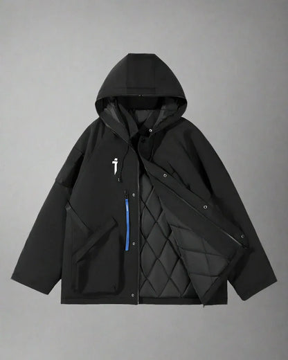 Vibrant Cyberpunk Hooded Jacket -  techwear coat - Stylish Cyberpunk Hooded Jacket for Urban Wear