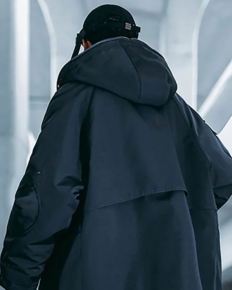 Vibrant Cyberpunk Hooded Jacket -  techwear coat - Stylish Cyberpunk Hooded Jacket for Urban Wear