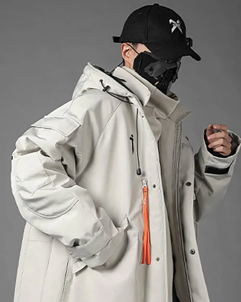 Vibrant Cyberpunk Hooded Jacket -  urban jacket - Stylish Cyberpunk Hooded Jacket for Urban Wear