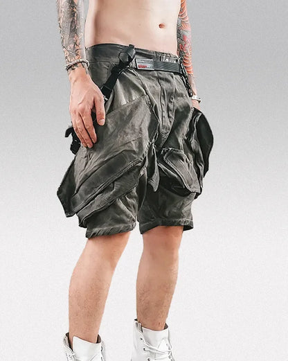 Vibrant Cyberpunk Quest Shorts - cyberpunk shorts - Functional Cyberpunk Quest Shorts for Everyday Use
