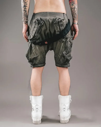 Vibrant Cyberpunk Quest Shorts -  functional shorts - Functional Cyberpunk Quest Shorts for Everyday Use