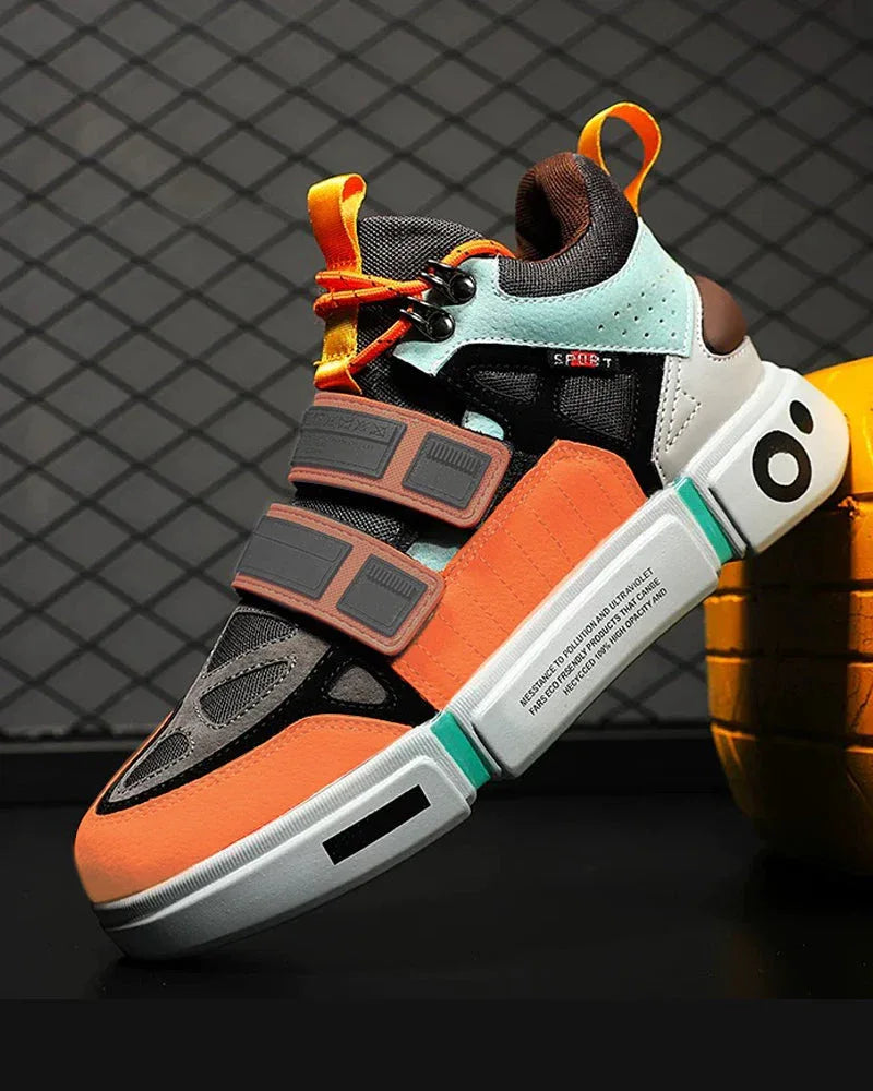Vibrant Duo-Tone Unisex Sneakers -  techwear shoes - Stylish Duo-Tone Unisex Sneakers for Everyday Wear