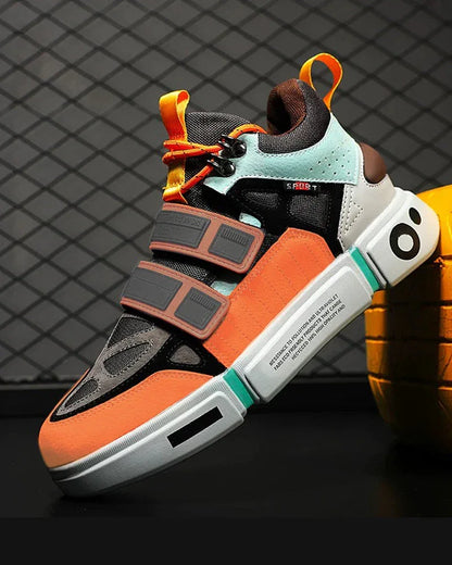 Vibrant Duo-Tone Unisex Sneakers -  techwear shoes - Stylish Duo-Tone Unisex Sneakers for Everyday Wear