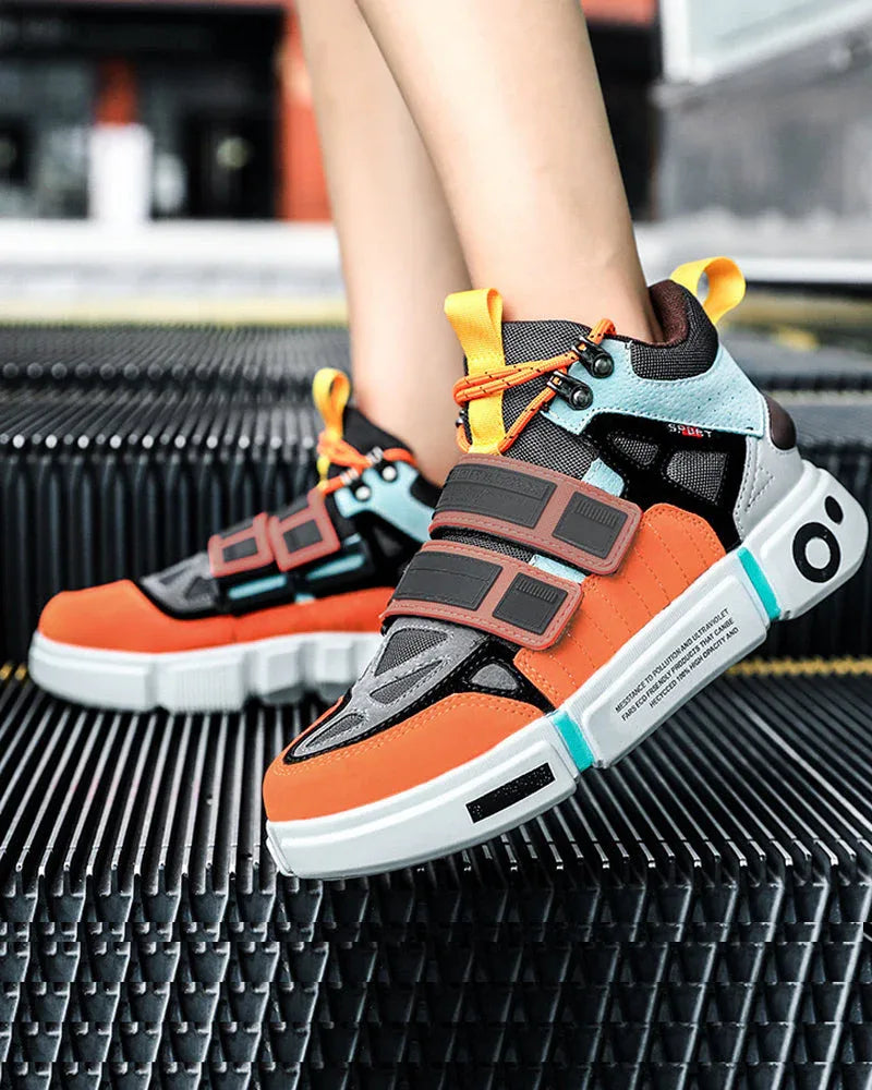 Vibrant Duo-Tone Unisex Sneakers -  vibrant shoes - Stylish Duo-Tone Unisex Sneakers for Everyday Wear