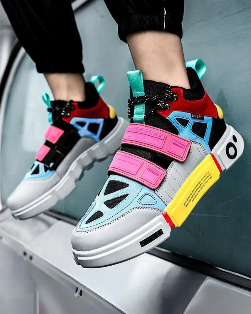 Vibrant Duo-Tone Unisex Sneakers - unisex sneakers - Stylish Duo-Tone Unisex Sneakers for Everyday Wear