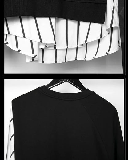 Vibrant Ribbon-Detail Sweatshirt -  comfortable - Techwear-Inspired Ribbon-Detail Sweatshirt