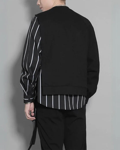 Vibrant Ribbon-Detail Sweatshirt -  comfortable - Techwear-Inspired Ribbon-Detail Sweatshirt