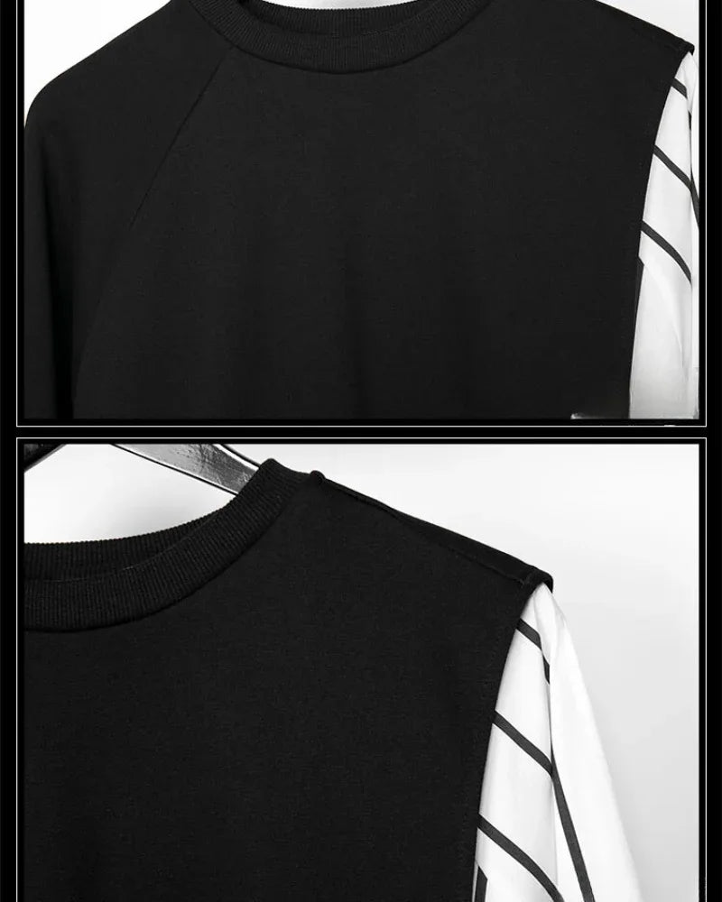 Vibrant Ribbon-Detail Sweatshirt - comfortable sweatshirt - Techwear-Inspired Ribbon-Detail Sweatshirt