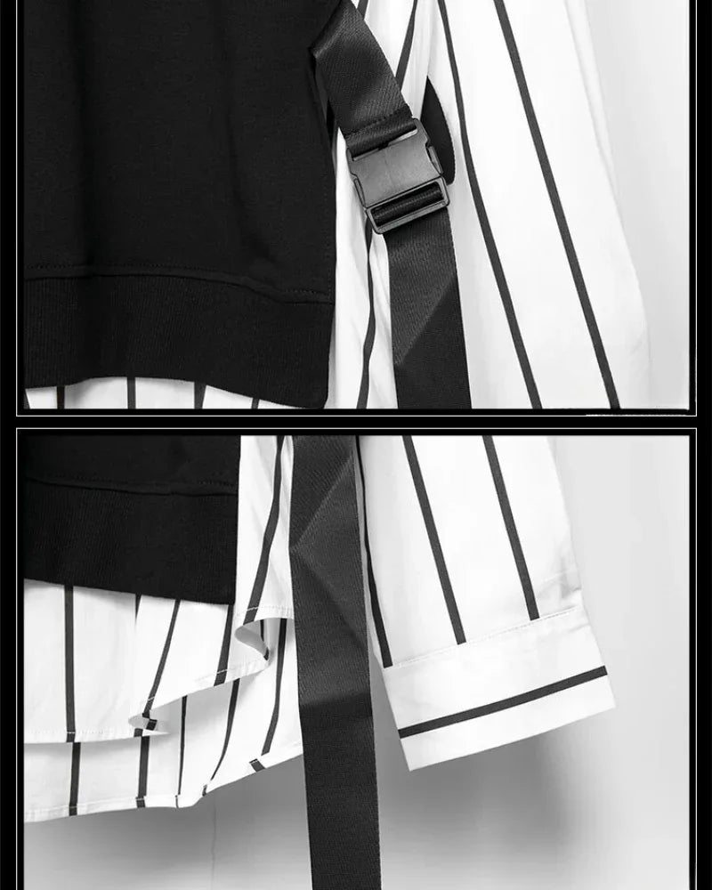 Vibrant Ribbon-Detail Sweatshirt - sweatshirt - Techwear-Inspired Ribbon-Detail Sweatshirt