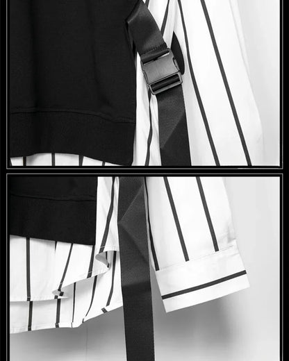 Vibrant Ribbon-Detail Sweatshirt - sweatshirt - Techwear-Inspired Ribbon-Detail Sweatshirt