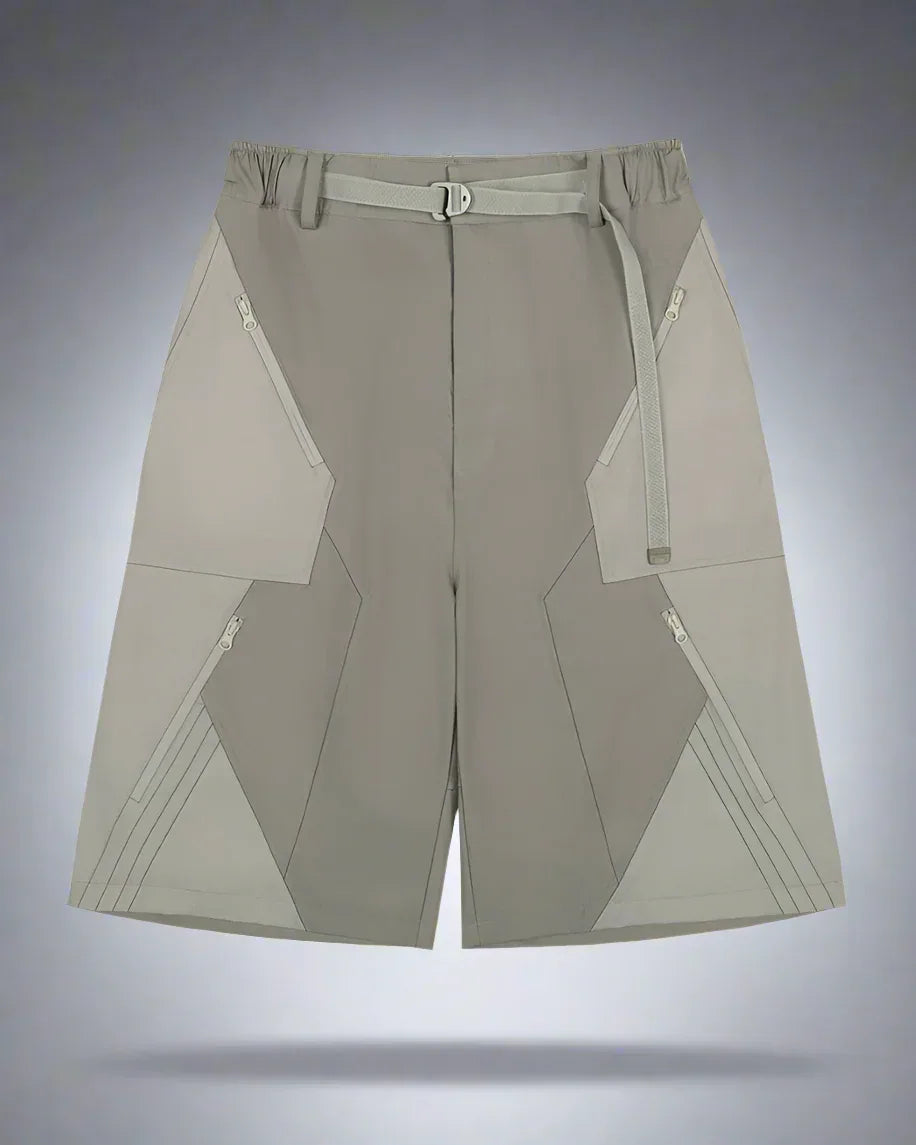 Visionary Cyberpunk Shorts -  shorts with pockets - Techwear Cyberpunk Shorts with Functional Pockets