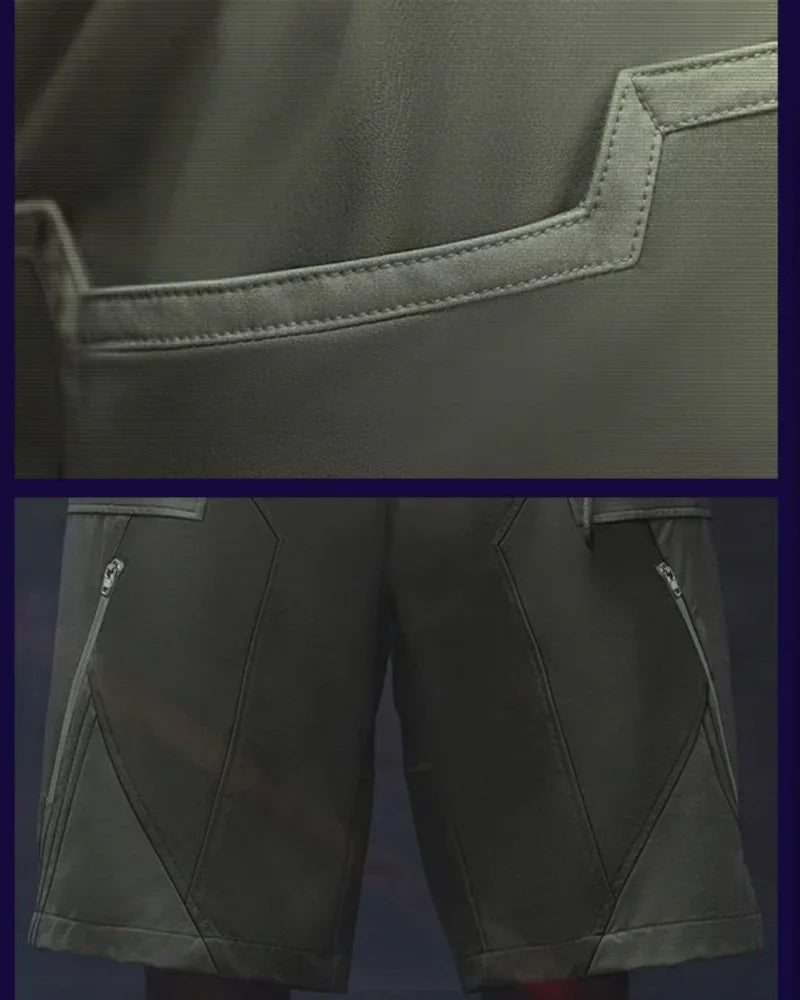 Visionary Cyberpunk Shorts -  streetwear - Techwear Cyberpunk Shorts with Functional Pockets