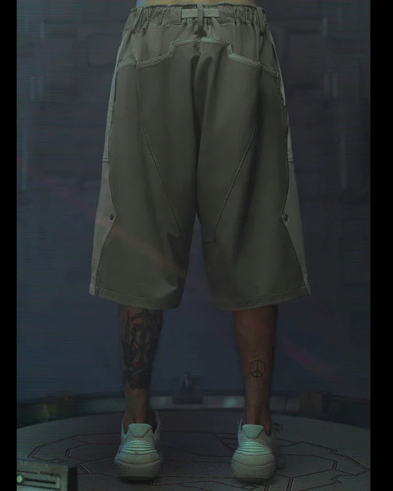Visionary Cyberpunk Shorts - techwear-core - Techwear Cyberpunk Shorts with Functional Pockets