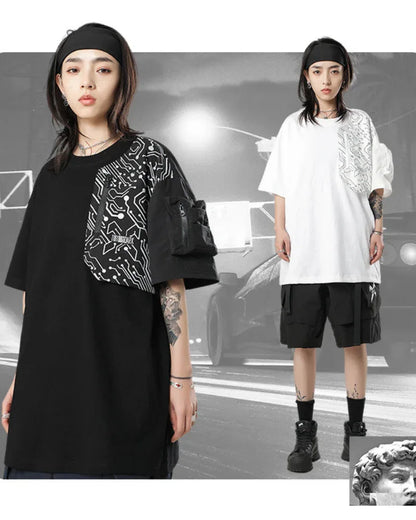 Visionary Reflective Tech Tee -  urban wear - Reflective Tech Tee for Urban Fashion