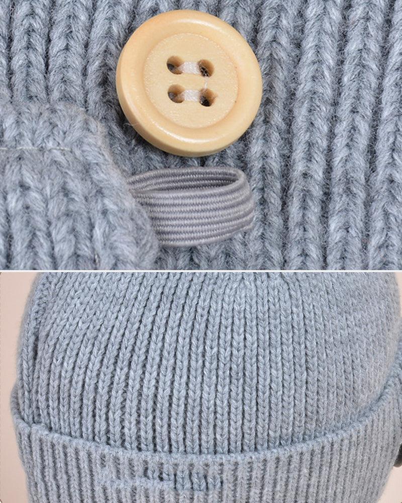 Warm Knit Ski Mask & Beanie -  beanie - Warm Knit Ski Mask and Beanie for Active Wear