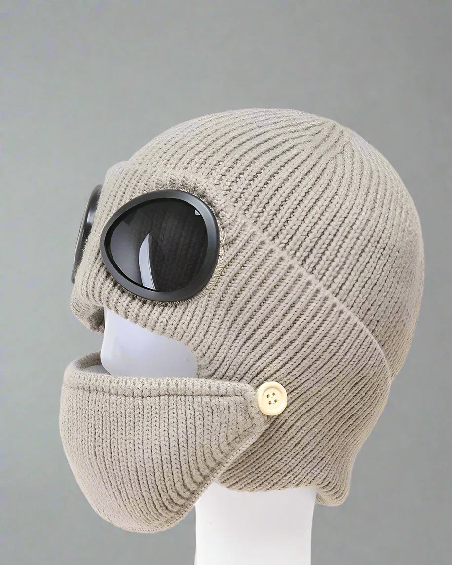 Warm Knit Ski Mask & Beanie -  beanie - Warm Knit Ski Mask and Beanie for Active Wear