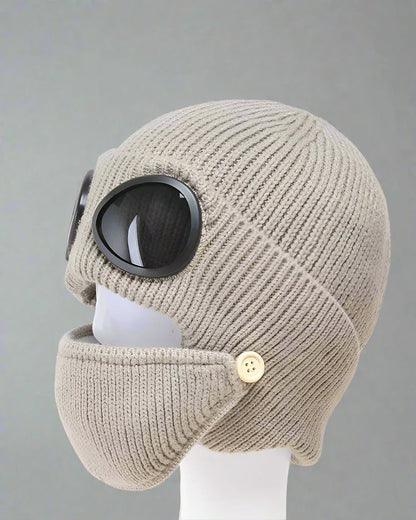 Warm Knit Ski Mask & Beanie -  beanie - Warm Knit Ski Mask and Beanie for Active Wear