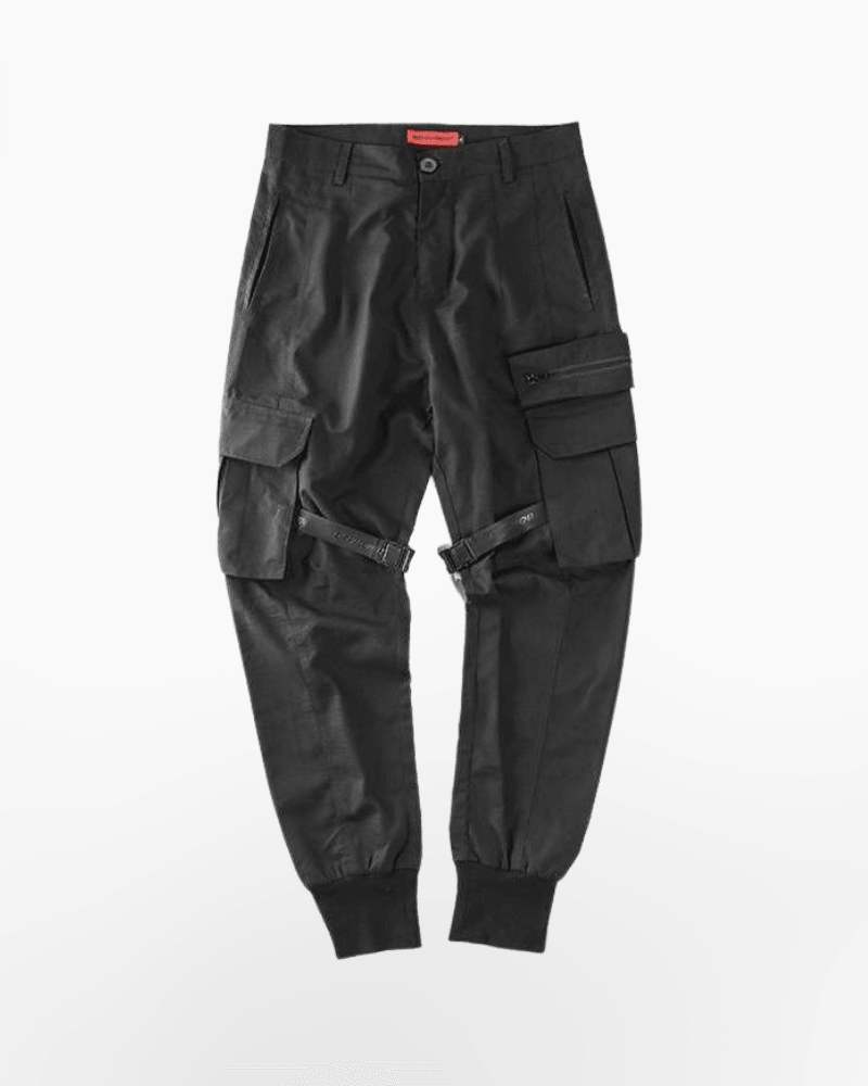 Chic Utility Ribbon Cargo Trousers