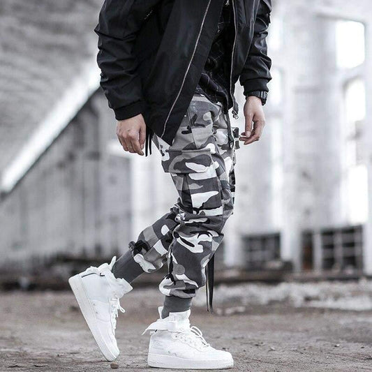 Chic Utility Ribbon Cargo Trousers