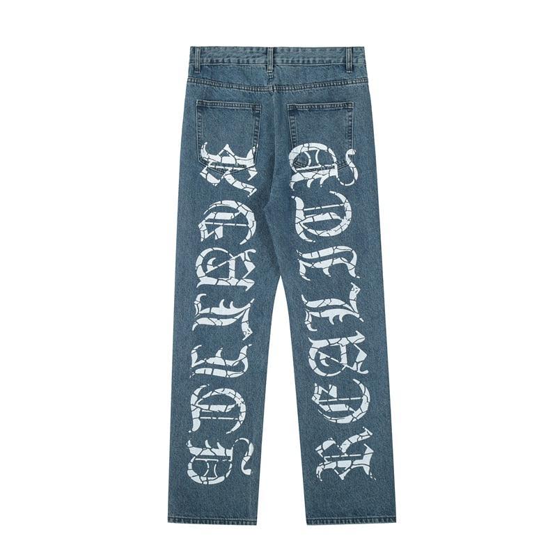 Wide Leg Streetwear Pants -  blue - Trendy Wide Leg Streetwear Pants in Blue