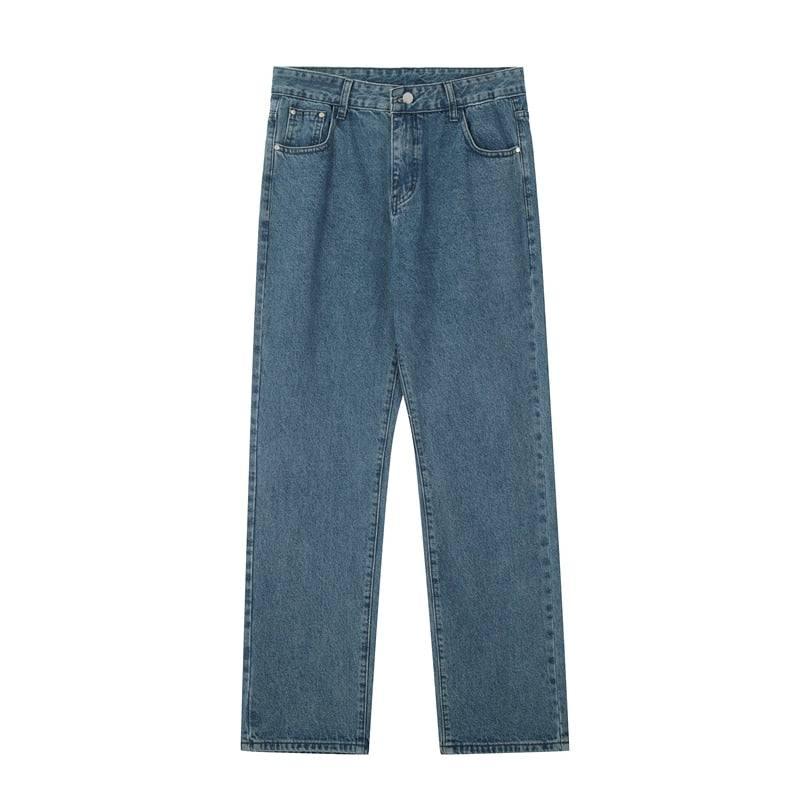 Wide Leg Streetwear Pants -  non-stretch wide leg pants - Trendy Wide Leg Streetwear Pants in Blue