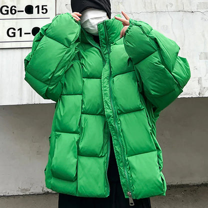 Woven Down Jacket -  down jacket - Woven Down Jacket for Comfortable Winter Style
