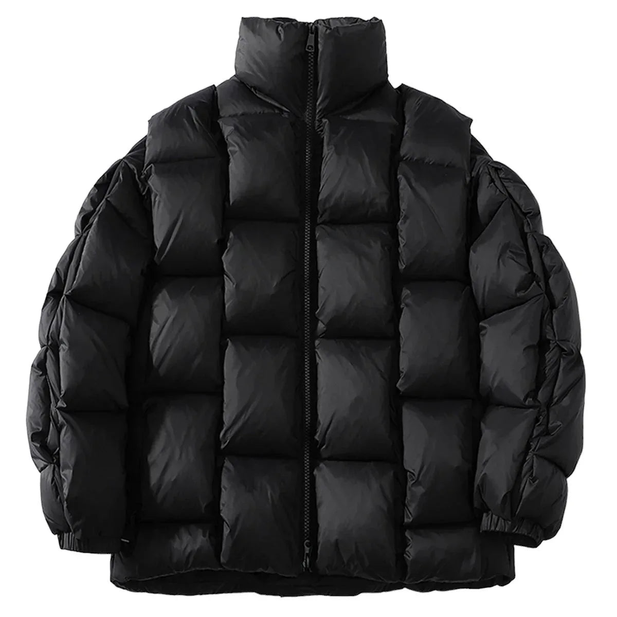 Woven Down Jacket -  trendy 2000s aesthetic - Woven Down Jacket for Comfortable Winter Style