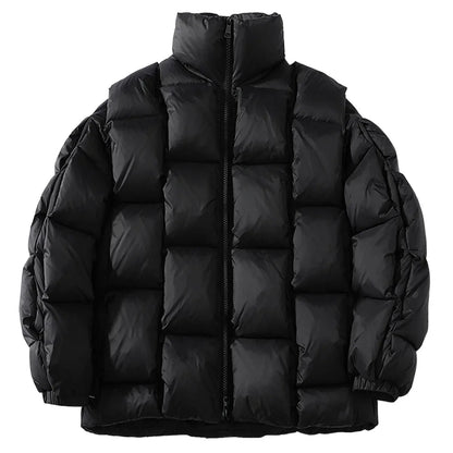 Woven Down Jacket -  trendy 2000s aesthetic - Woven Down Jacket for Comfortable Winter Style