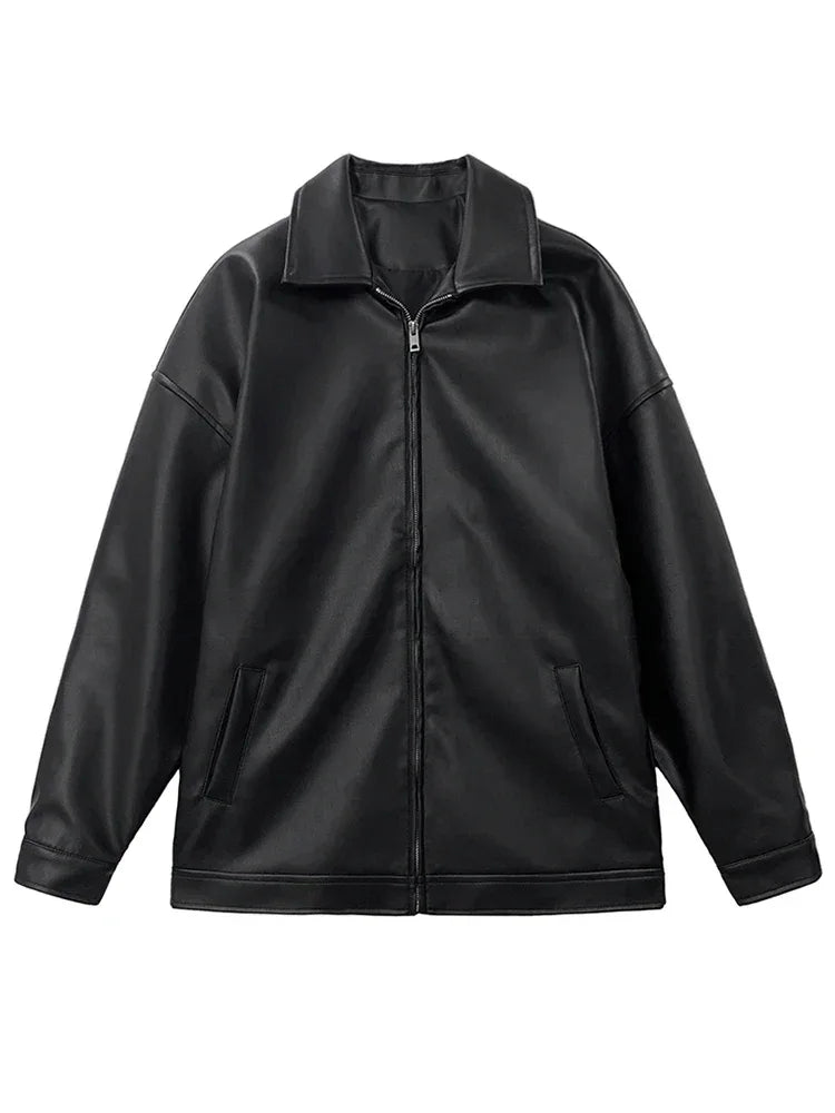 Y2K Leather Jacket -  high-quality leather jacket - Y2K Leather Jacket for Stylish Streetwear Looks