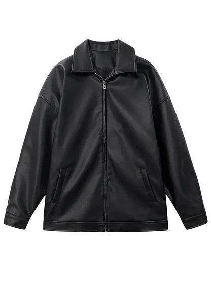 Y2K Leather Jacket -  high-quality leather jacket - Y2K Leather Jacket for Stylish Streetwear Looks
