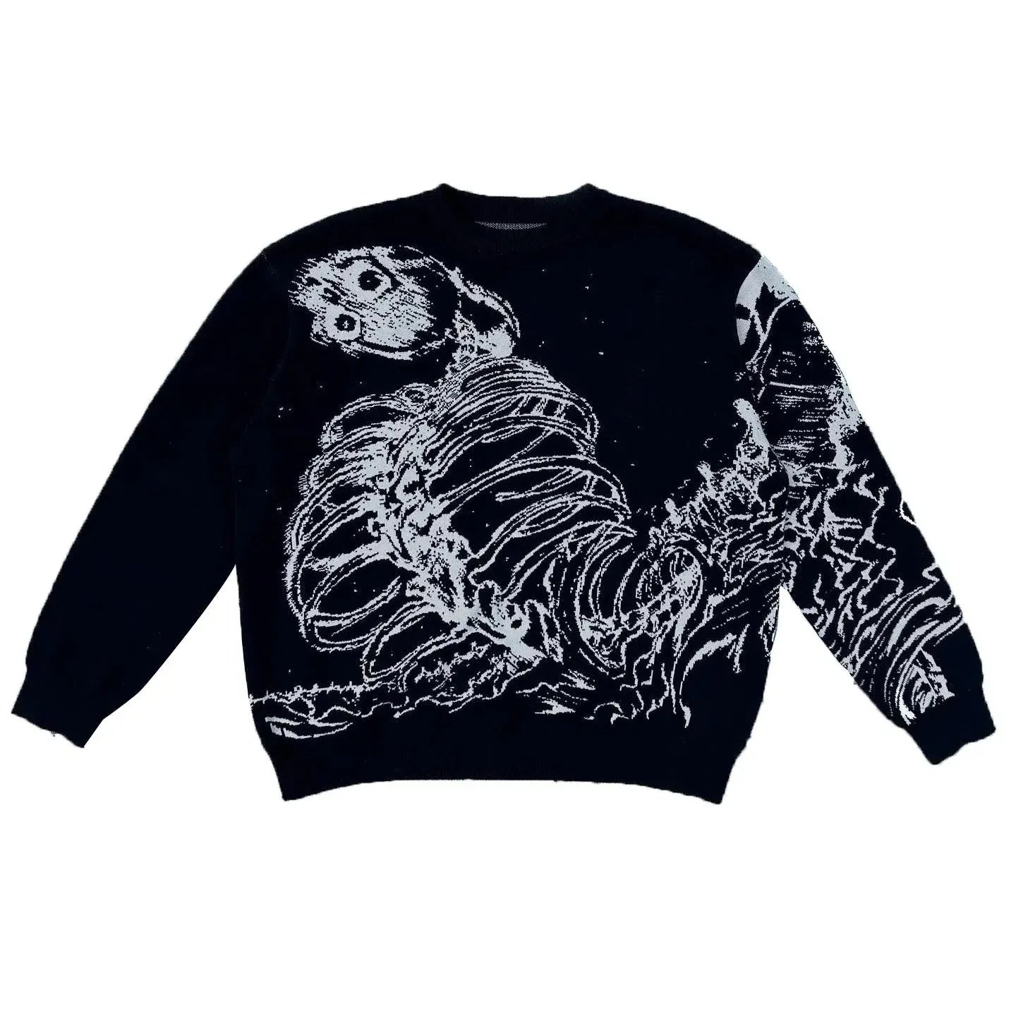 Y2K Skeleton Sweater - 2000s fashion sweater - Y2K Skeleton Sweater for Stylish Streetwear