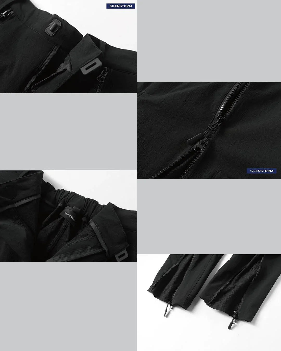 Zippered Versatility Pants -  water-resistant - Water-Resistant Zippered Versatility Pants